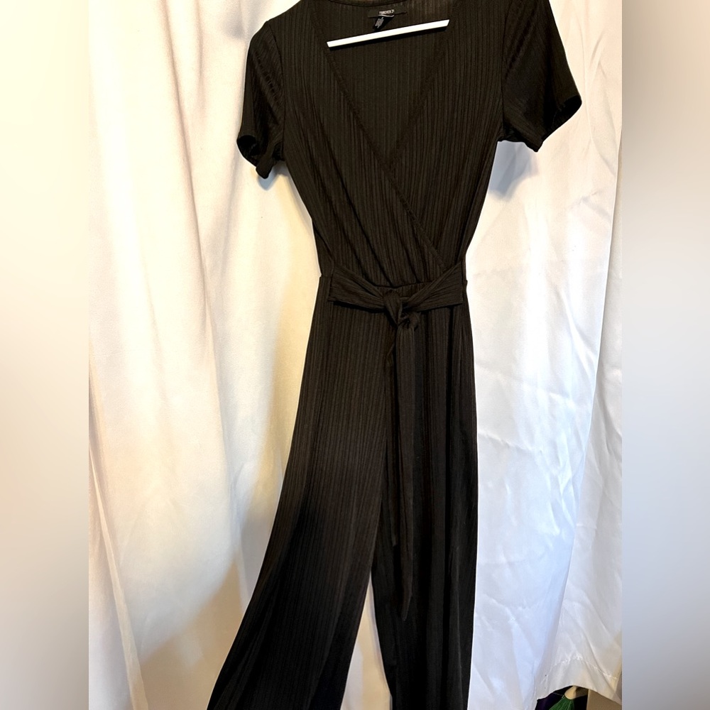 Women’s black pants romper, size small